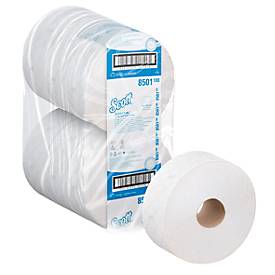 Scott Jumbo toiletrol Essential 8501, 2-laags, 6 rollen á 1053 vellen, wit