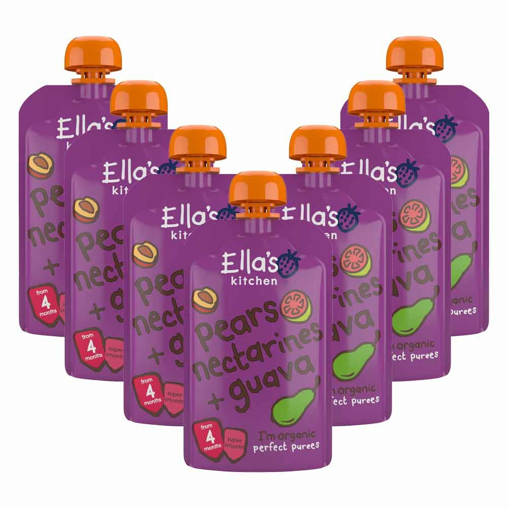 Ella's Kitchen 7x  Knijpzakje 4+ m Peer Nectarine Guava 120 gr