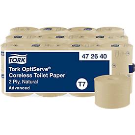 Tork OptiServe Coreless toiletpapier, 2-laags, geperforeerd, compacte rol, gerecyclede vezels