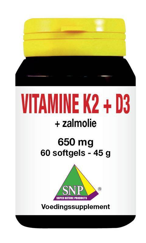 SNP Vitamine k2 + d3 + zalmolie 60 Capsules