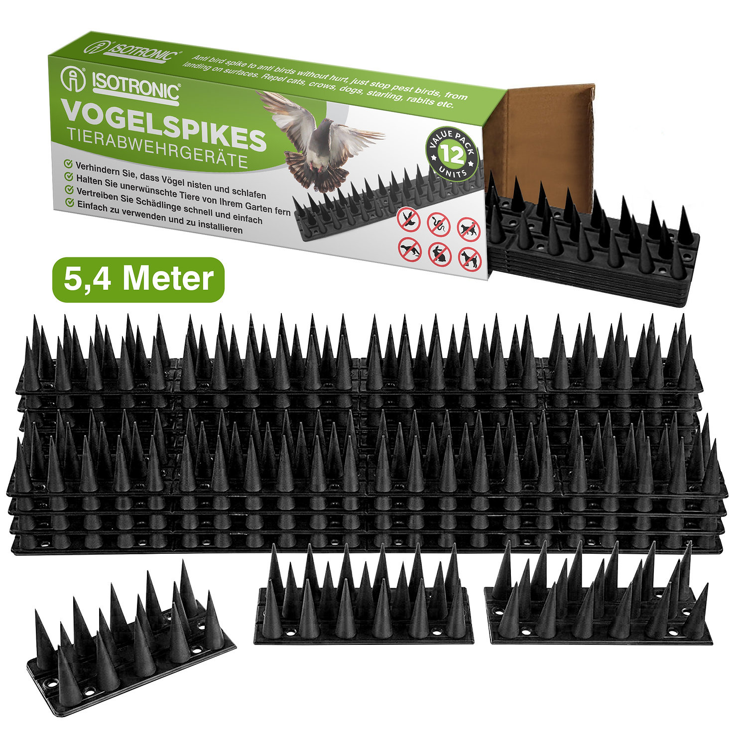 Isotronic Puntstrip | Afweerstrip in verschillende kleuren Zwart