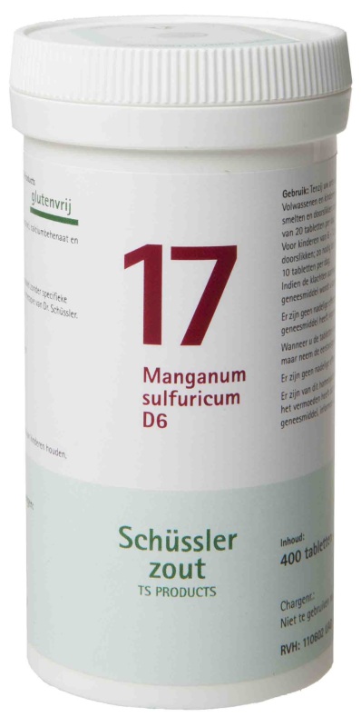 Pfluger Schussler celzout 17 manganum sulfuricum d6 400tab