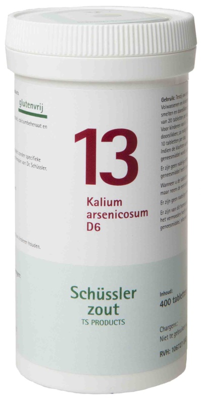 Pfluger Schussler celzout 13 kalium arsenicosum d6 400tab