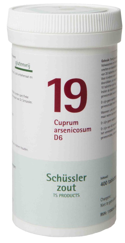 Pfluger Schussler celzout 19 cuprum arsenicosum d6 400tab