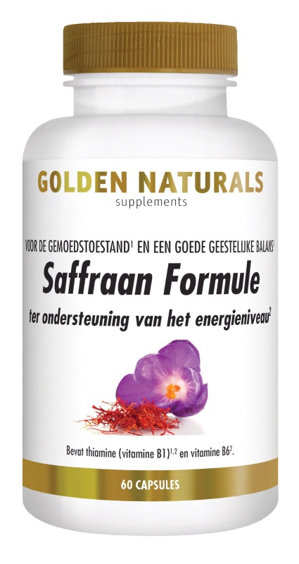 Golden Naturals Saffraan formule 60 vegetarische capsules