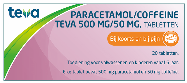 Teva Paracetamol coffeine 500/50 20 tabletten