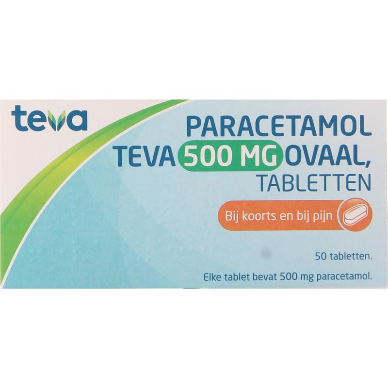 Teva Paracetamol 500mg ovaal 50 tabletten