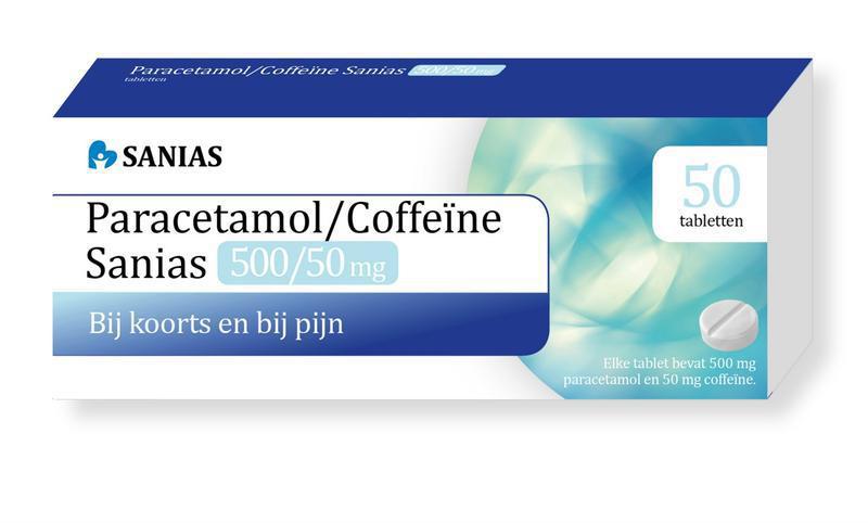 Sanias Paracetamol coffeine 500/50 mg 50 tabletten