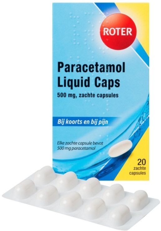 Roter Paracetamol liquid caps 500mg 20 zachte capsules
