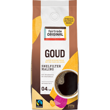 Fair trade airtrade Original Goud Snelfiltermaling 250 g bij Jumbo