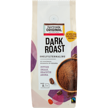 Fair trade airtrade Original Dark Roast Snelfiltermaling 250 g bij Jumbo
