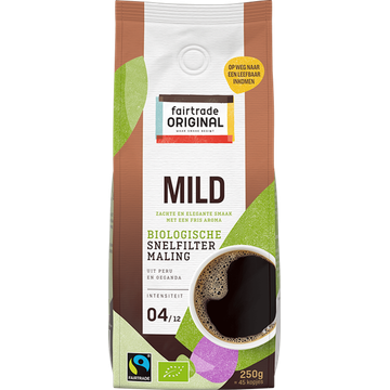Fair trade airtrade Original Mild Biologische Snelfiltermaling 250 g bij Jumbo