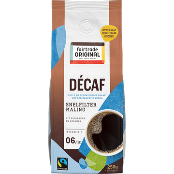 Fair trade airtrade Orginal Decaf Snelfiltermaling 250 g bij Jumbo