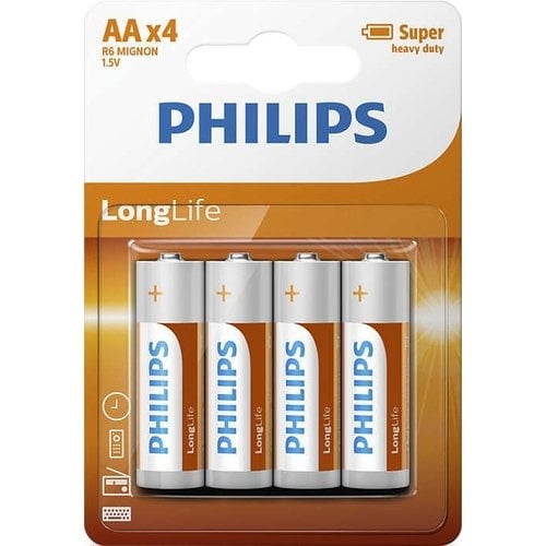 Philips batterijen Longlife AA R6