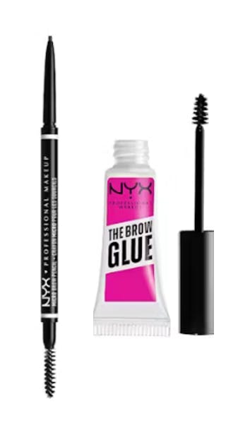 NYX Brow Glue & Micro Brow Pencil Ash Brown 1 pcs + 1 st