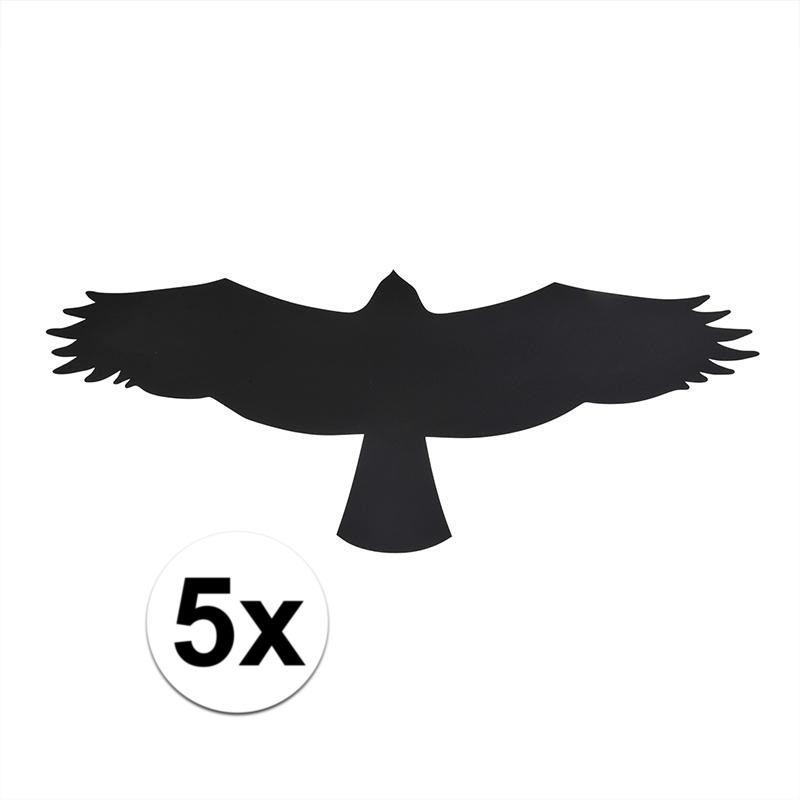 Merkloos 5x Vogel raamstickers / anti inslag stickers buizerd 14 cm -