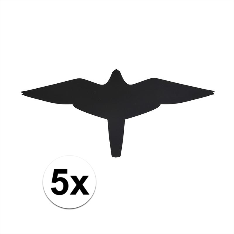 Merkloos 5x Vogel raamstickers / anti inslag stickers valk 14 cm -