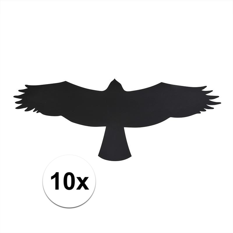Merkloos 10x Vogel raamstickers / anti inslag stickers 'buizerd' 14 cm -