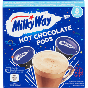 Milky Way ilky Way Hot Chocolate Pods 8 x 15 g bij Jumbo