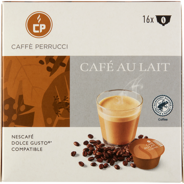 Caffe Perrucci affe Perrucci Cafe au Lait 16 x 10 g bij Jumbo