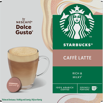 Starbucks tarbucks by Nescafe Dolce Gusto Caffe Latte 12 koffiecups bij Jumbo