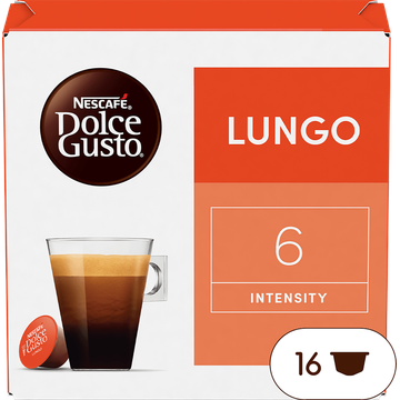 Nescafe ESCAFÉ Dolce Gusto, Koffiecapsules Lungo, 16 cups, 89.6 gr bij Jumbo