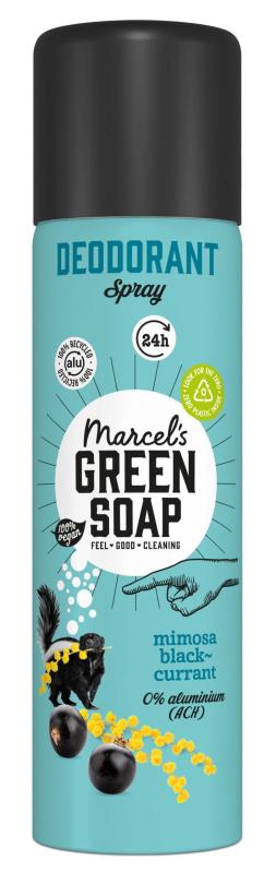 Marcels Green Soap Deodorant spray mimosa & zwarte bes 150 ML