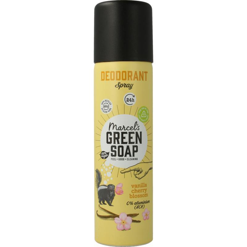 Marcels Green Soap Deodorant spray vanille & kersenbloesem 150 ML