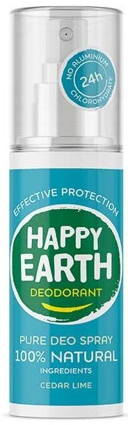 Happy Earth Pure deo spray cedar lime 100ml