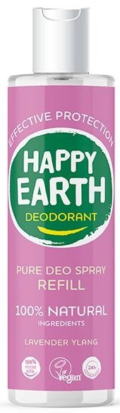 Happy Earth Pure deo spray lavender ylang - navulling 300ml