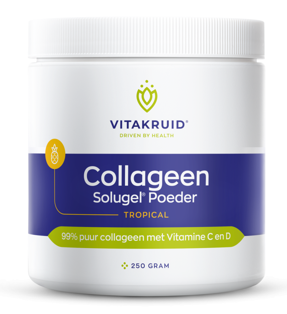 Vitakruid Collageen Solugel poeder met vitamine C & D - Tropical
