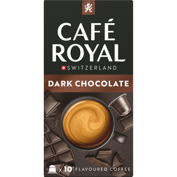 Cafe Royal afe Royal Dark Chocolate Flavoured Coffee 10 Capsules 50 g bij Jumbo