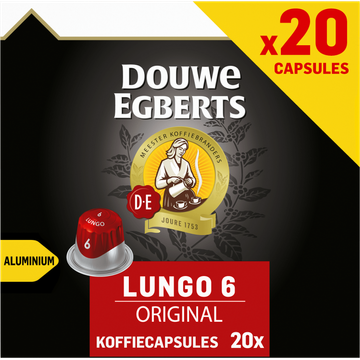 Douwe Egberts ouwe Egberts Lungo 6 Original Gemalen Koffie 20 Capsules 104g bij Jumbo
