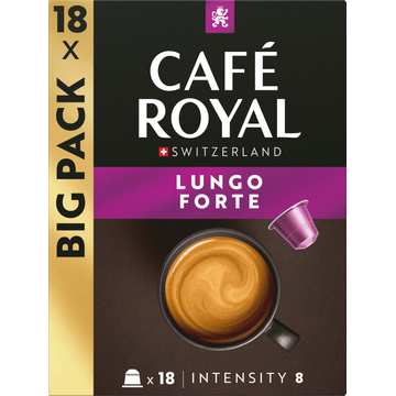 Cafe Royal afe Royal XL Box Lungo Forte 18 Capsules 99 g bij Jumbo