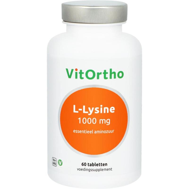 Vitortho L-lysine 1000mg 60 tabletten