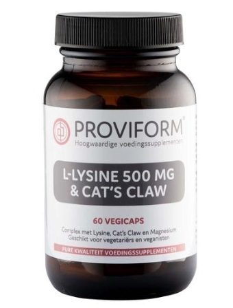 Proviform L-lysine 500mg & cat's claw 60 Vegetarische Capsules