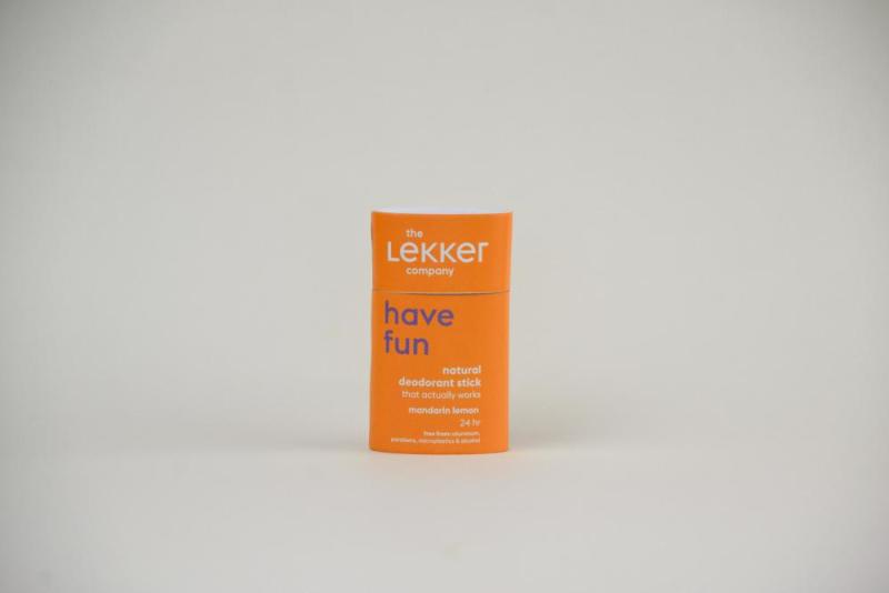 The Lekker Company Deodorant stick mandarijn citroen 40 Gram