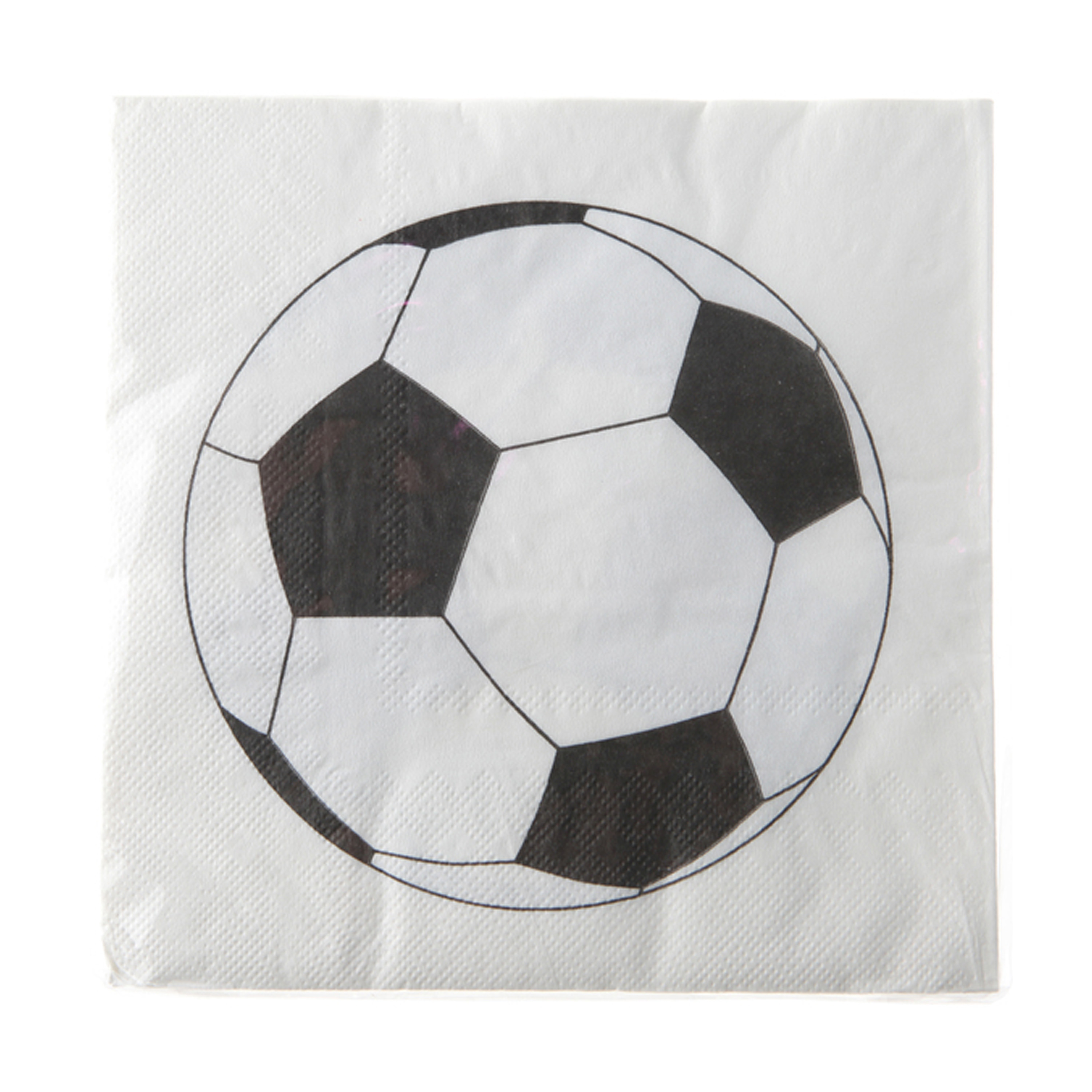 Santex voetbal thema feest servetten - 20x stuks - 33 x 33 cm - papier℃ - EK/WK themafeest -