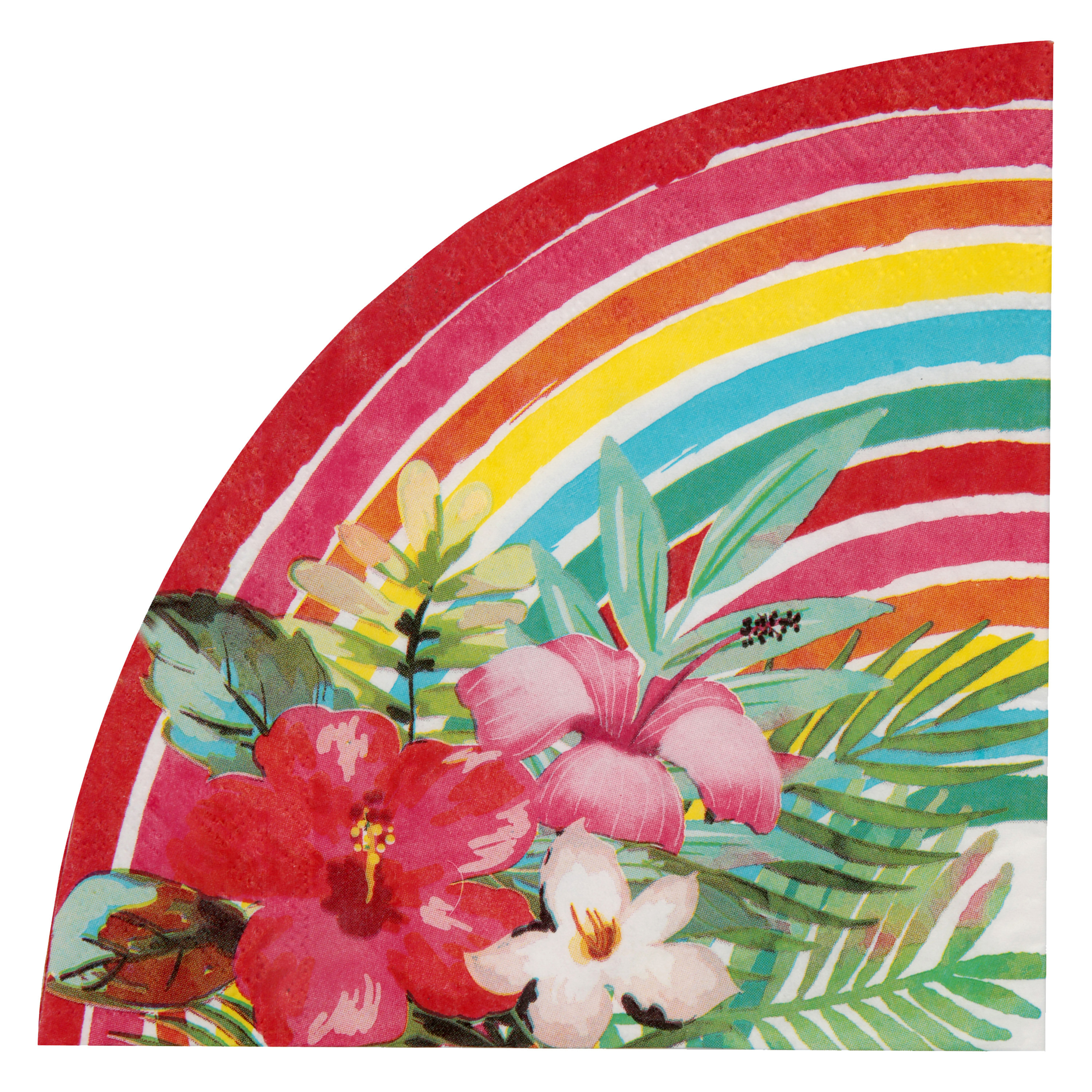 Santex tropical thema feest servetten - 20x - 16,5 x 8,5℃ cm - papier - Hawaii themafeest -