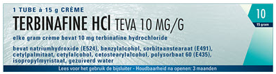 Teva Terbinafine hci crème 10mg/g 15 gram