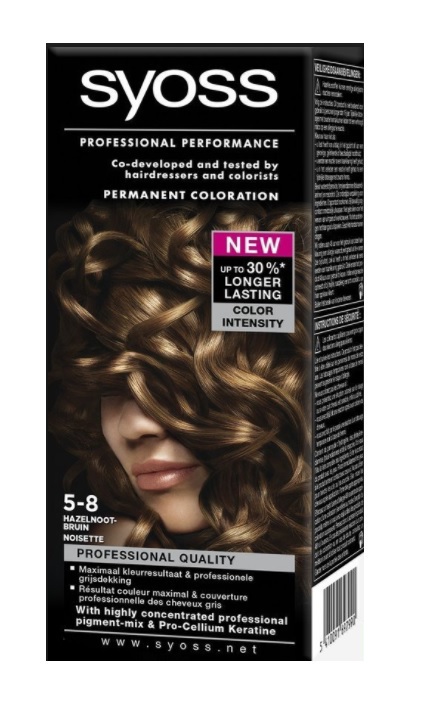 Syoss Haarkleuring cream 5-8 hazelnoot 1 stuk