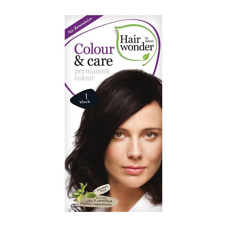 Hairwonder Haarverf color & care black 1 100ml