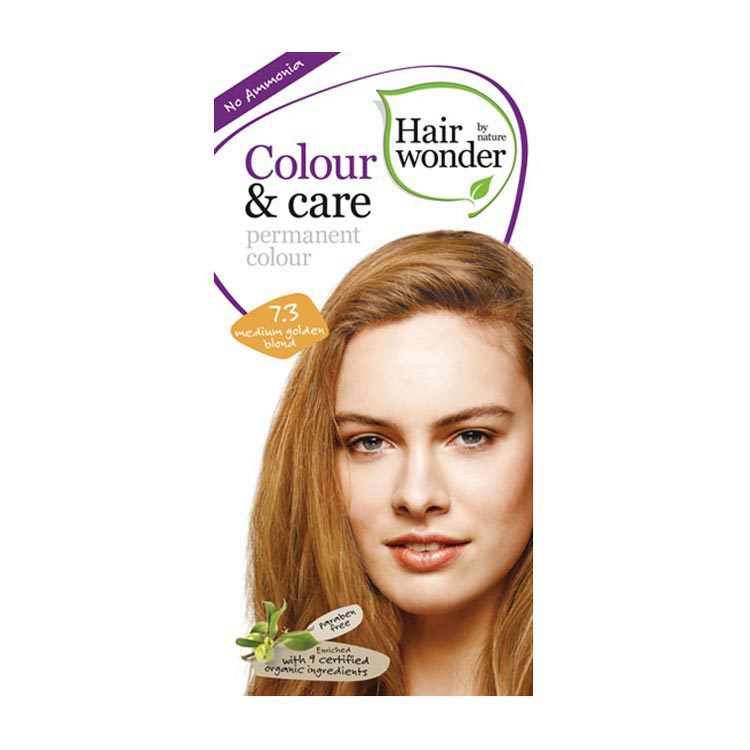Hairwonder Haarverf color & care medium golden blond 7.3 100ml