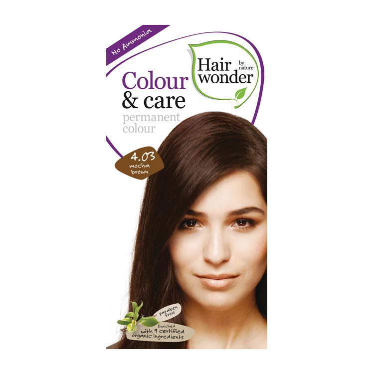 Hairwonder Haarverf colour & care mocca brown 4.03 100ml