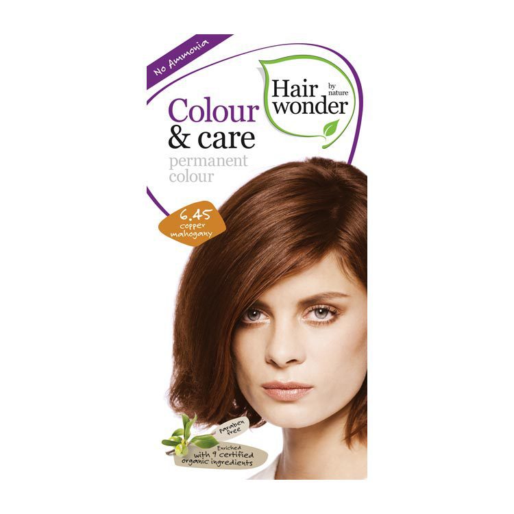 Hairwonder Haarverf colour & care dark copper mahogany 6.45 100ml