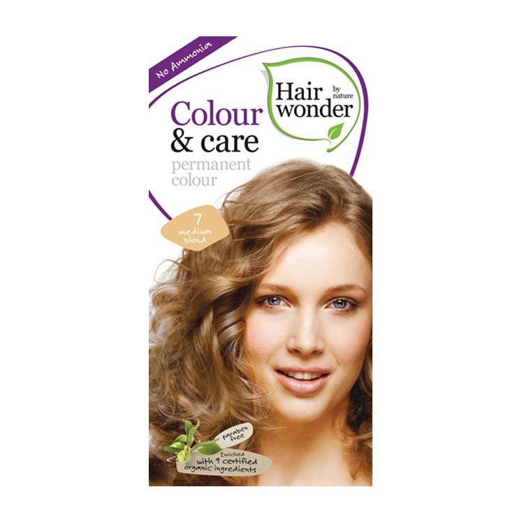 Hairwonder Haarverf colour & care medium blond 7 100ml