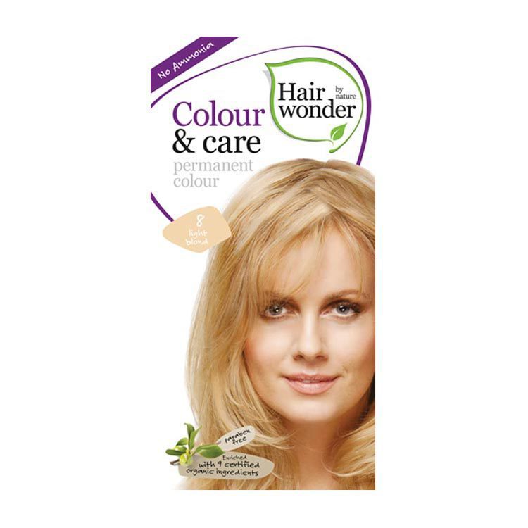 Hairwonder Haarverf colour & care light blond 8 100ml