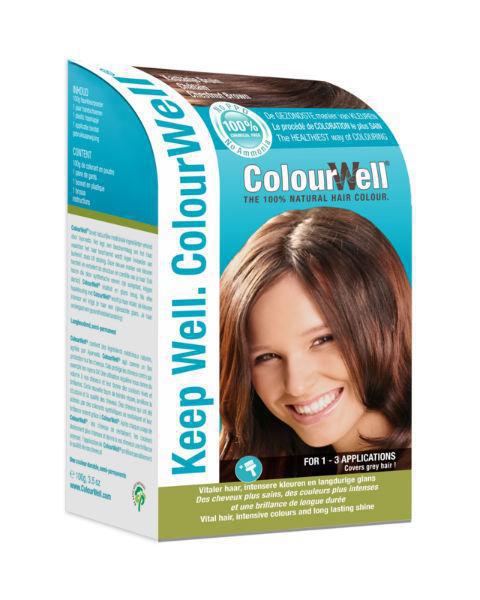 Colourwell 100% natuurlijke haarkleuring kastanje bruin 100g