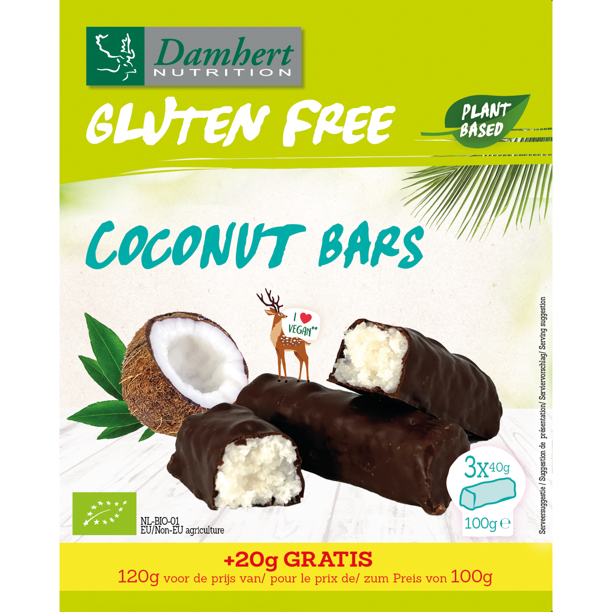 Damhert Kokosrepen Glutenvrij