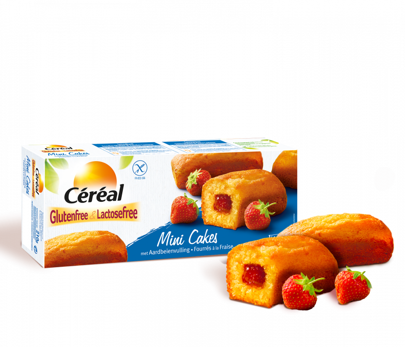 Cereal Mini Cakes Met Aardbeienvulling